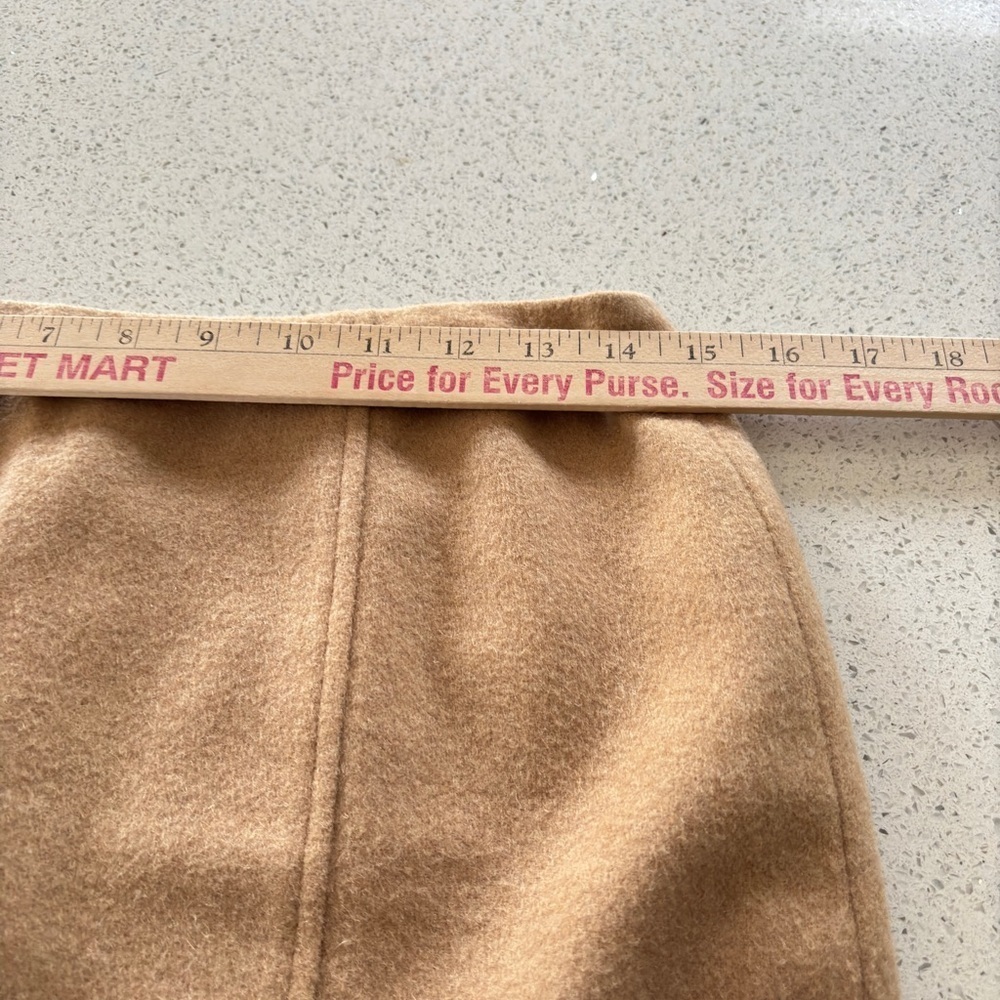 Talbots Pencil Skirt Women's Sz 8 Petite Tan Camel Hair Fitted Classic Secretary - Picture 11 of 12